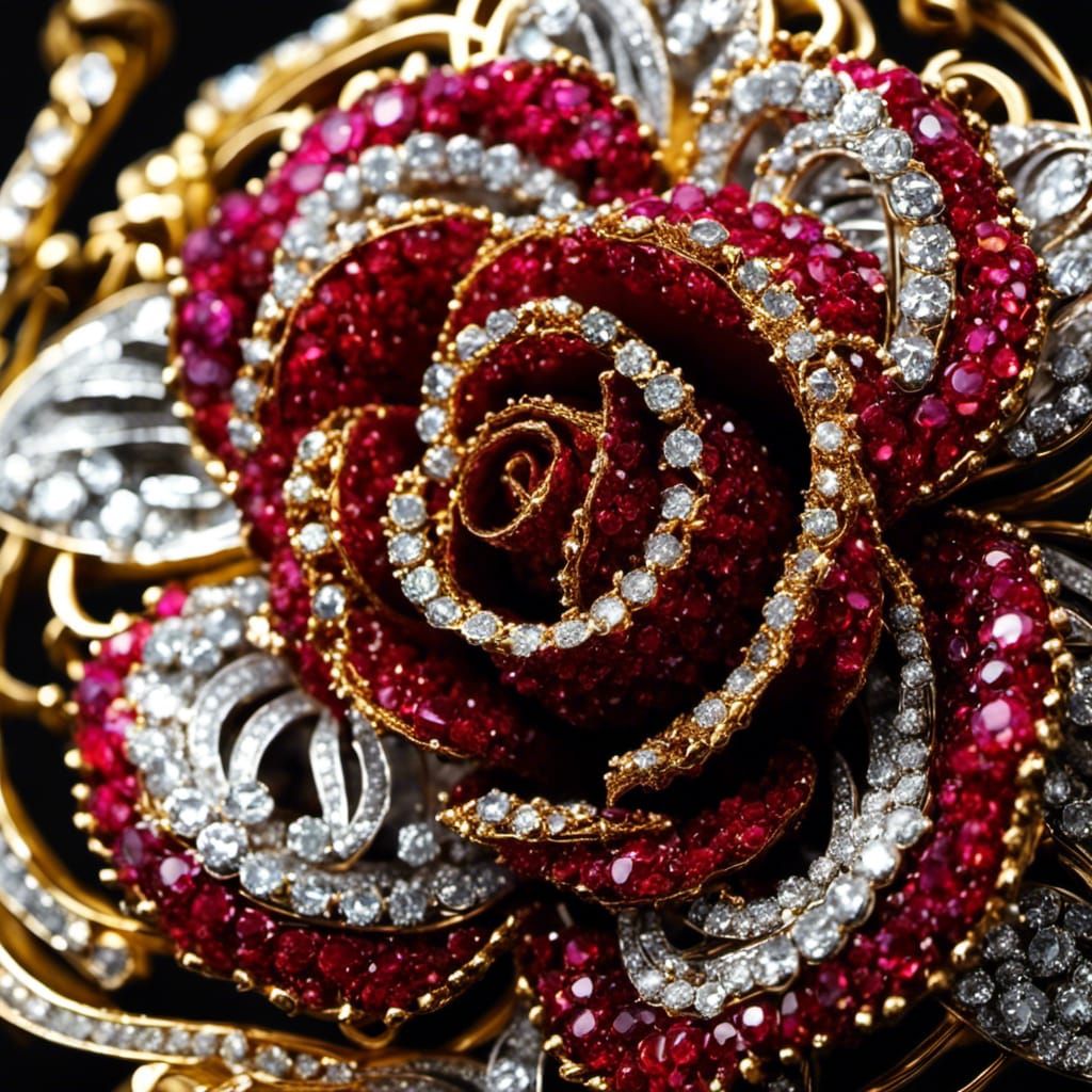 Diamond encrusted Rose