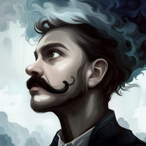 Moustache   by @GreenNails