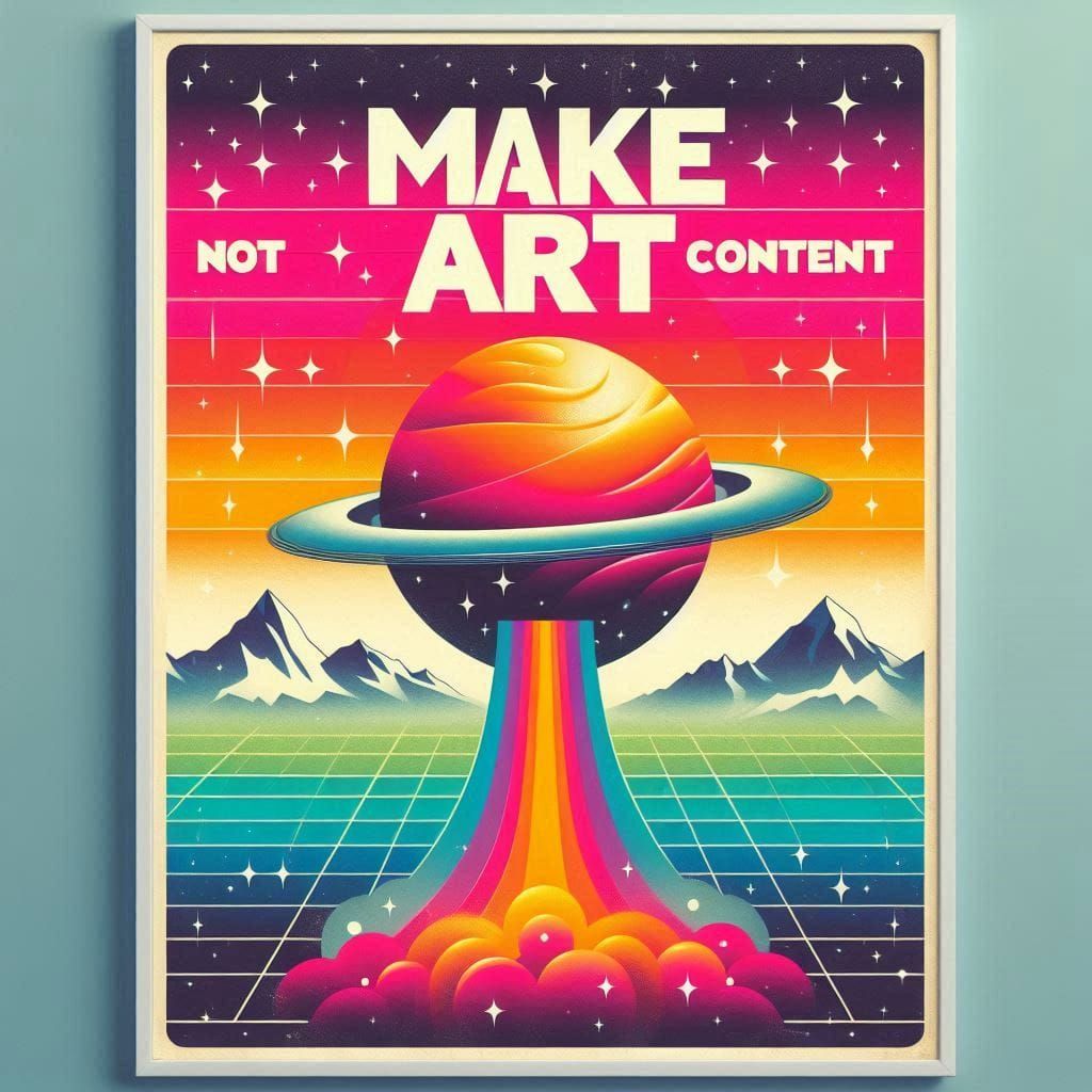 Make Art Not Content