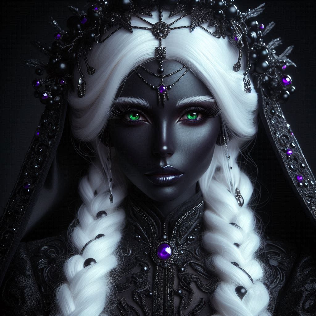 Green Eyed Drow - AI Generated Artwork - NightCafe Creator