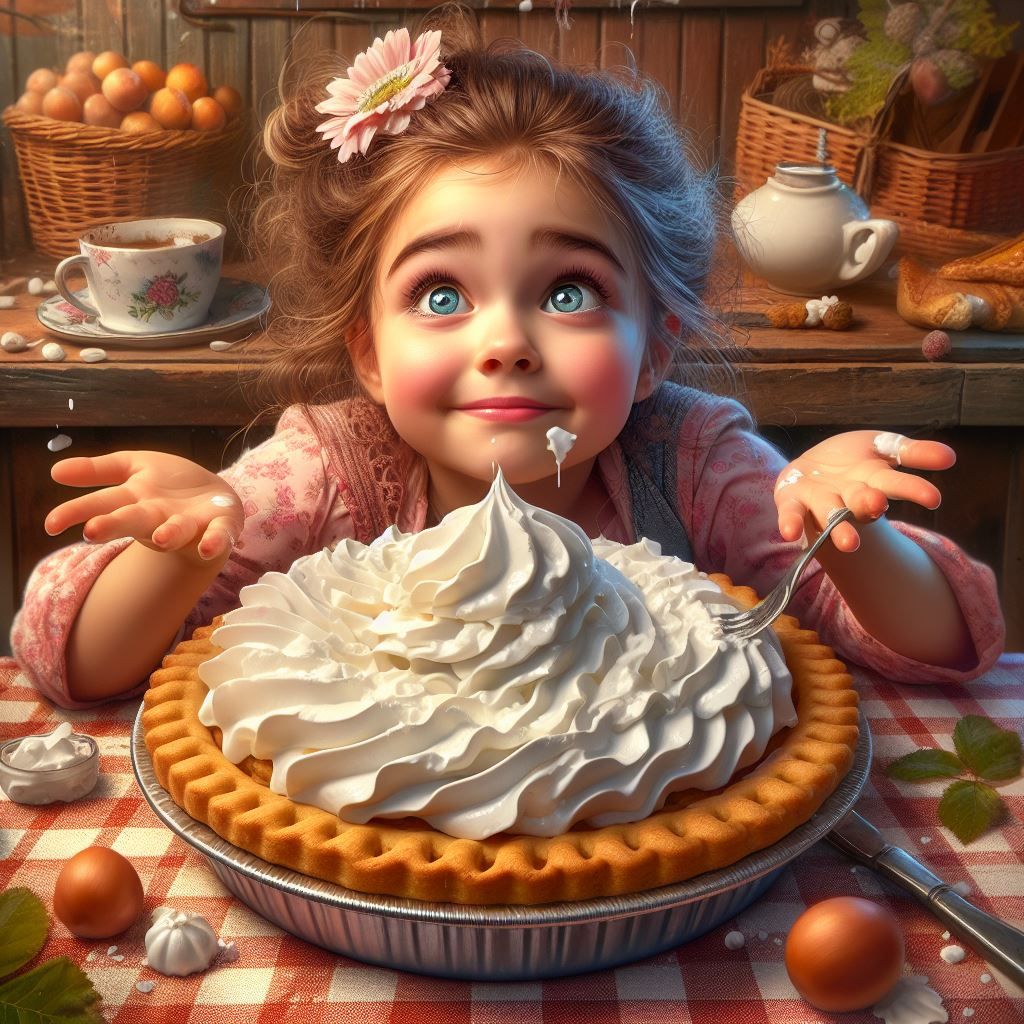 Little girl request some whipped cream