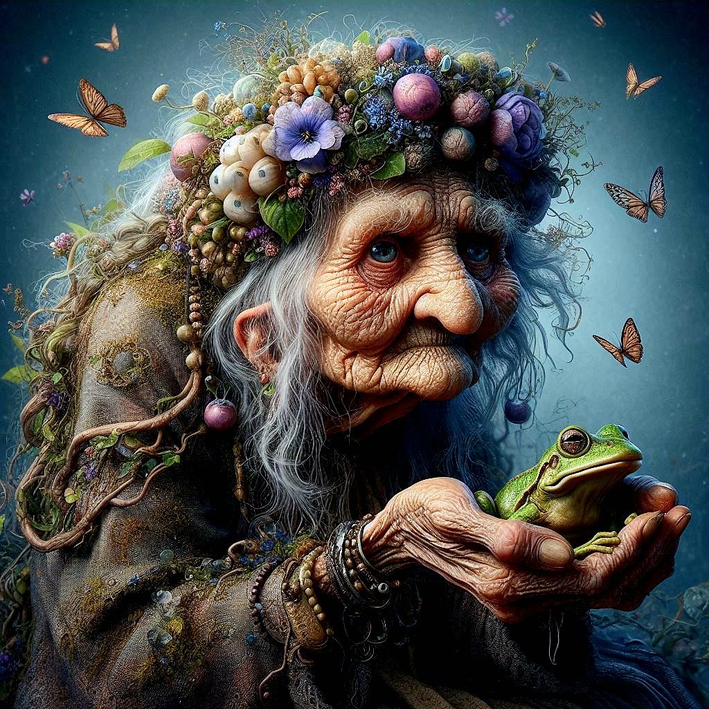 Old women with frogs, who are up to something😉