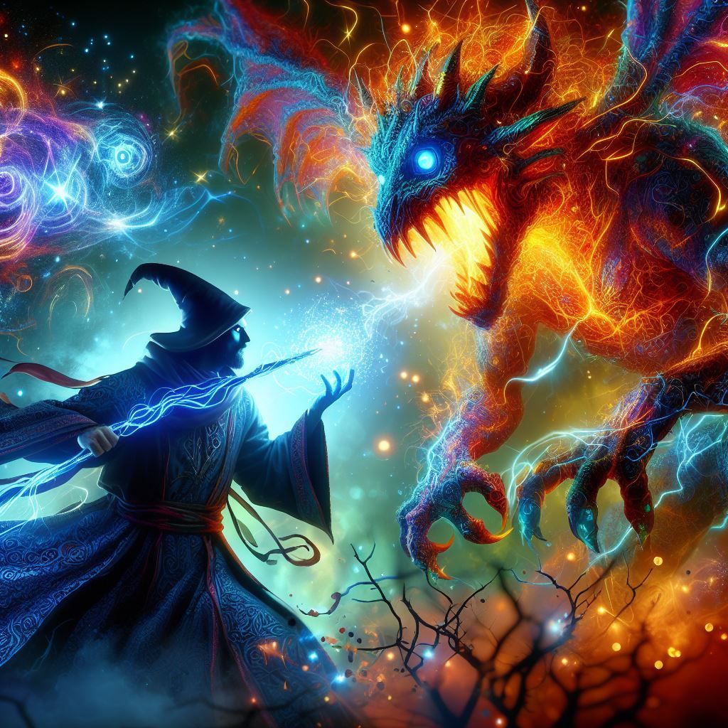 A sorcerer VS dark dimension creature