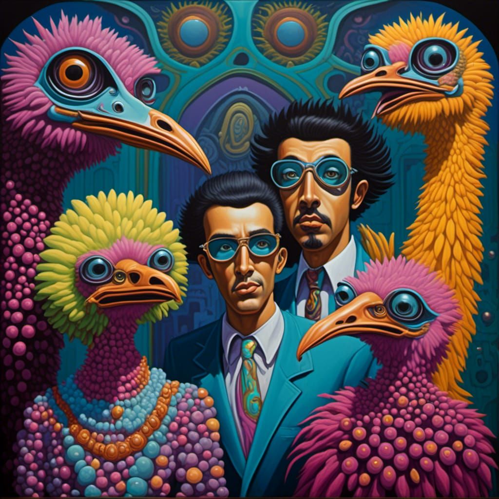 Funky 70's LORA Ostrich and Friends