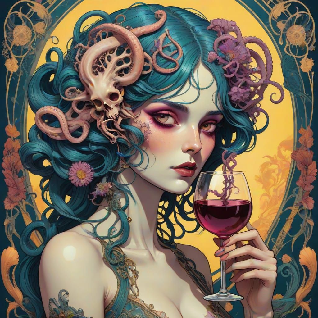 Biopunk Beauty in Art Nouveau