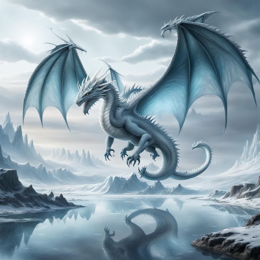 Ice dragon - AI Generated Artwork - NightCafe Creator