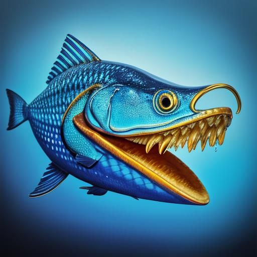 Surreal Fish-Headed Hot Dog in Oil Painting Style