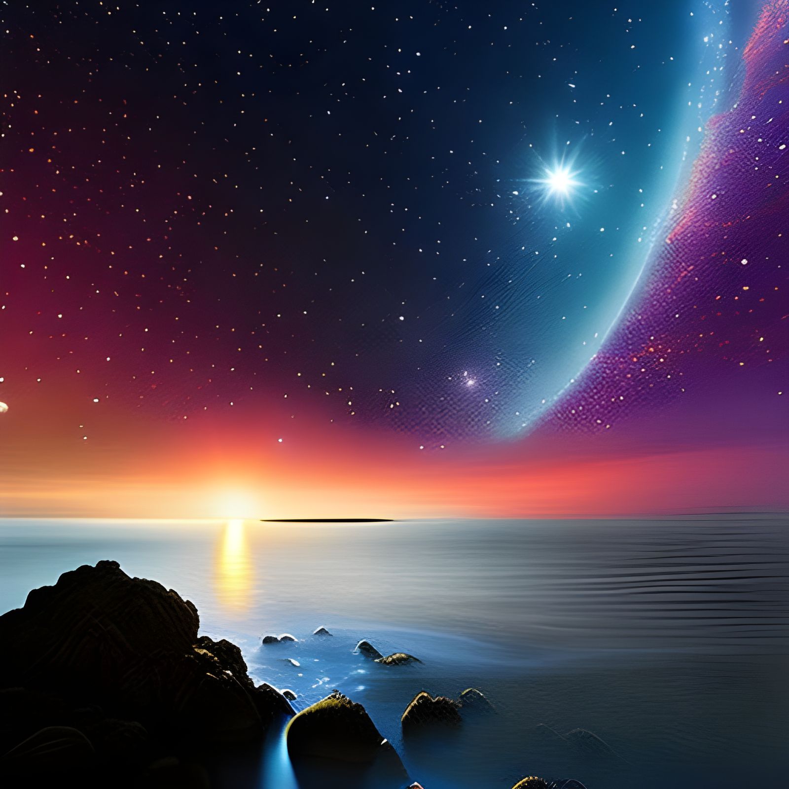 Seaside Starscape  by @JenniferOcious