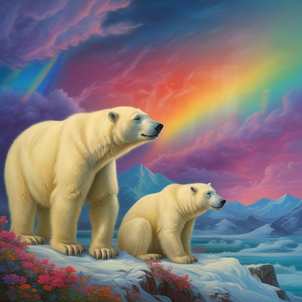 Mama and Baby Polar Bear