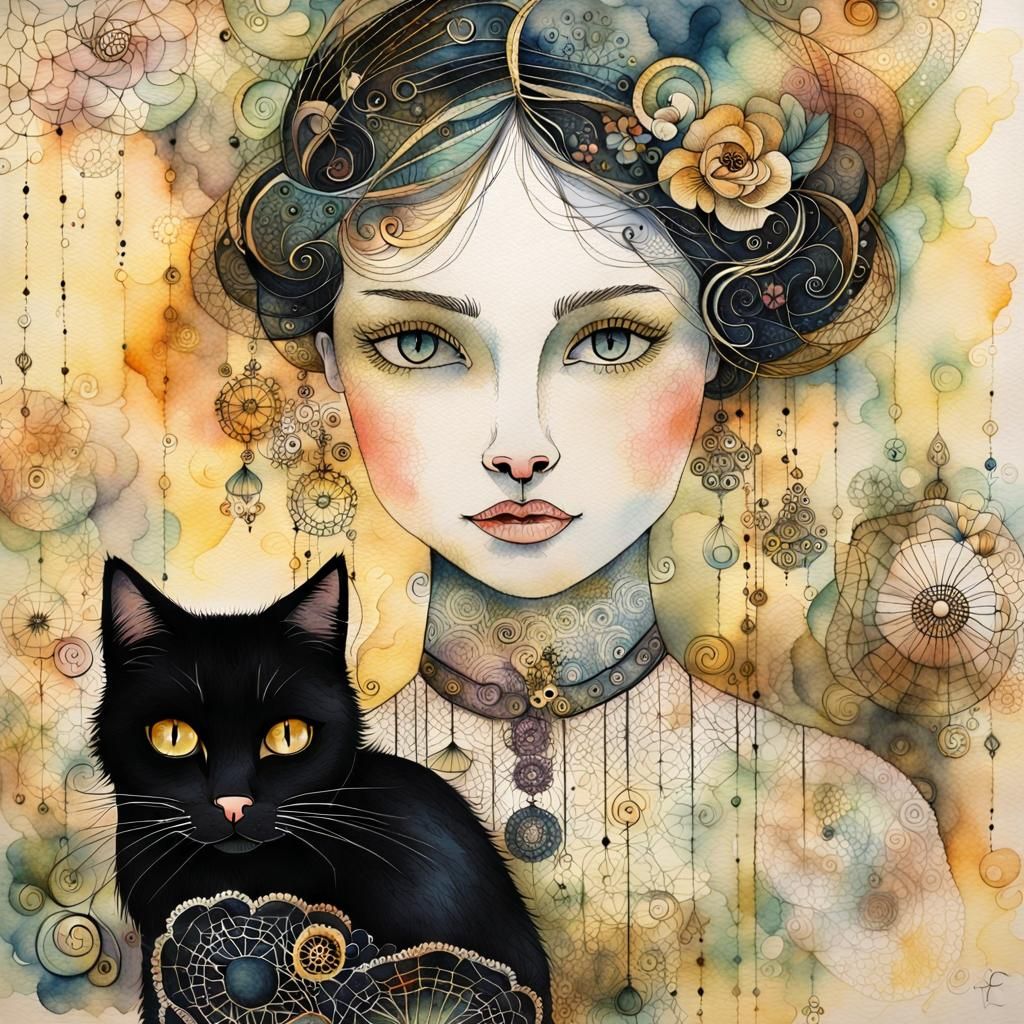 Single cat lady  by @Mariyan