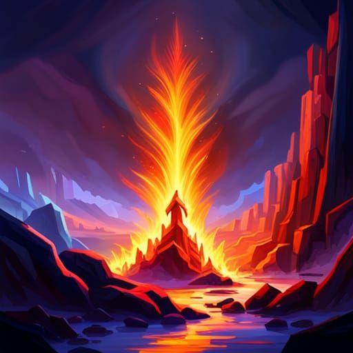 Pillar of fire - AI Generated Artwork - NightCafe Creator