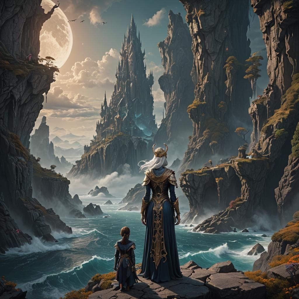 High priestess at the edge of the world