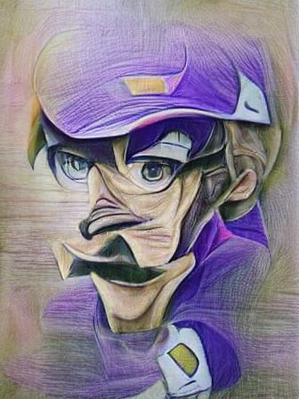 Portrait of Waluigi
