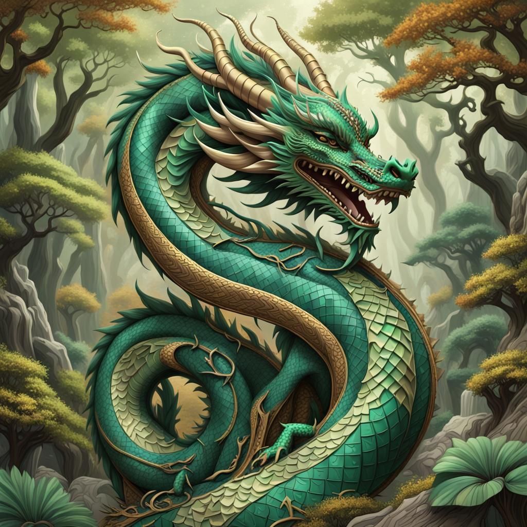 Green Dragon - Ai Generated Artwork - Nightcafe Creator