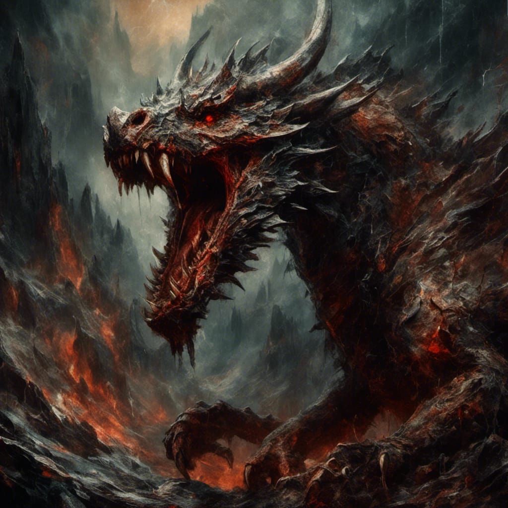 Slain by the dying Beowulf  by @MrsLoomis