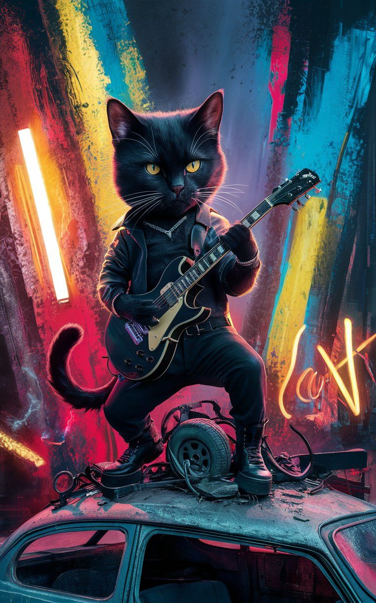 The rocknroll cat