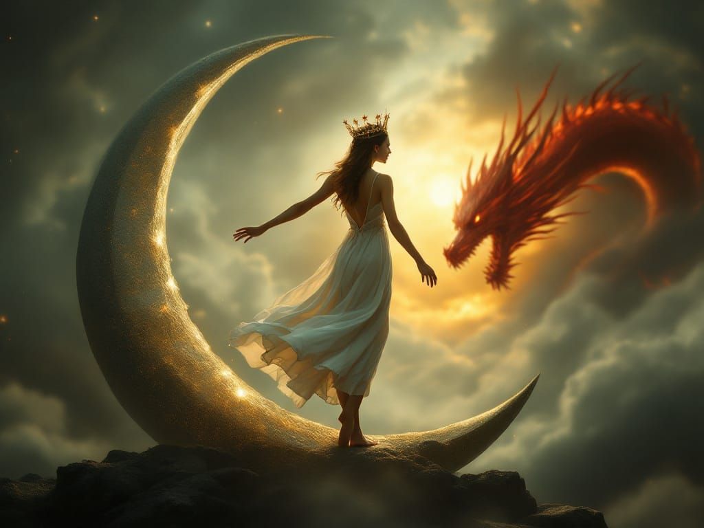 2 Likes - The moon under her feet and son her head a crown of 12 stars. Rev 12: 1  by @4bguy