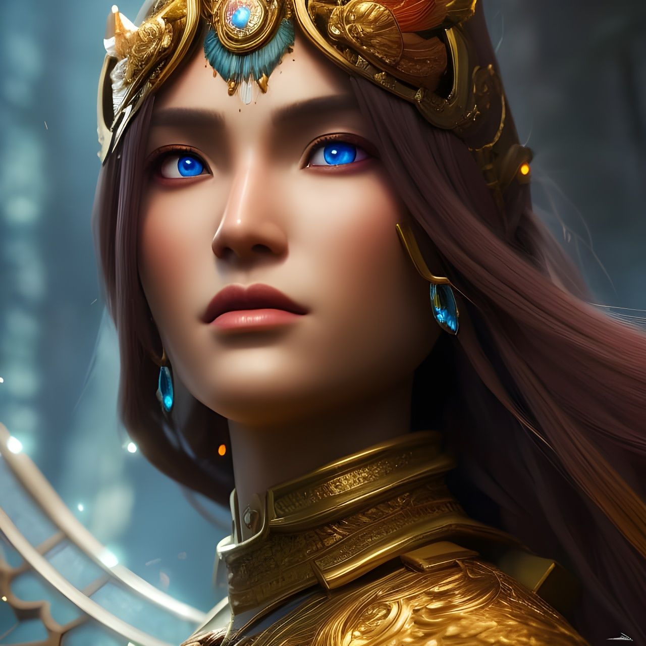 Gaia Goddess: Epic Spiritual Oracle in Anime Style