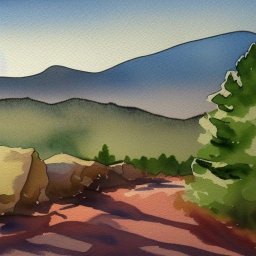 Pikes Peak watercolor