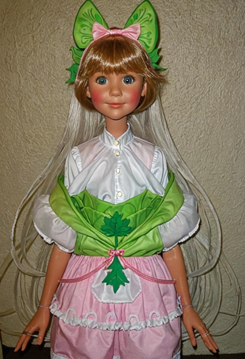 Silvervale dresses up like Cabbage Patch Kid