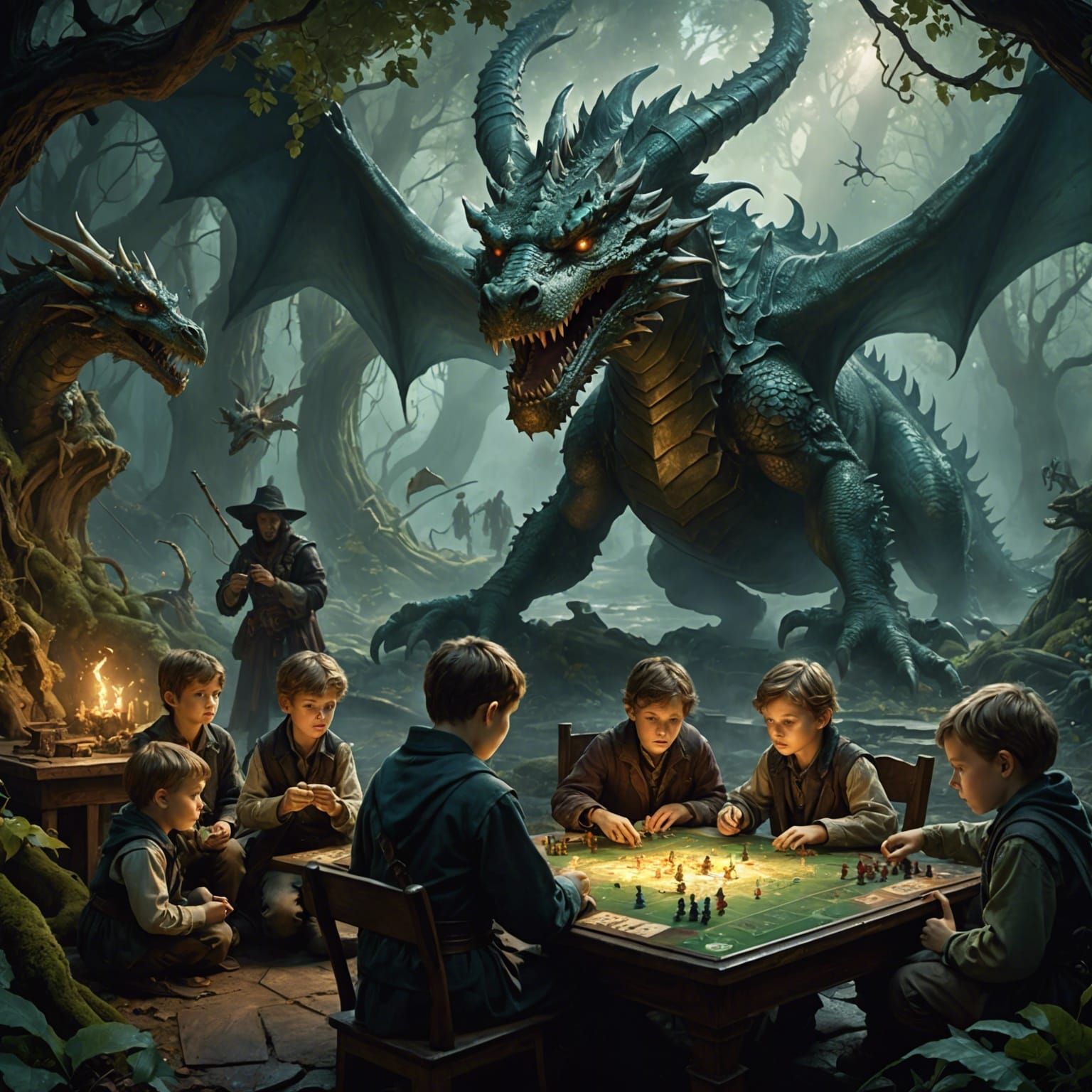 Talisman Board Game - You Encounter A Dragon In The Cursed Glade  by @Lilith