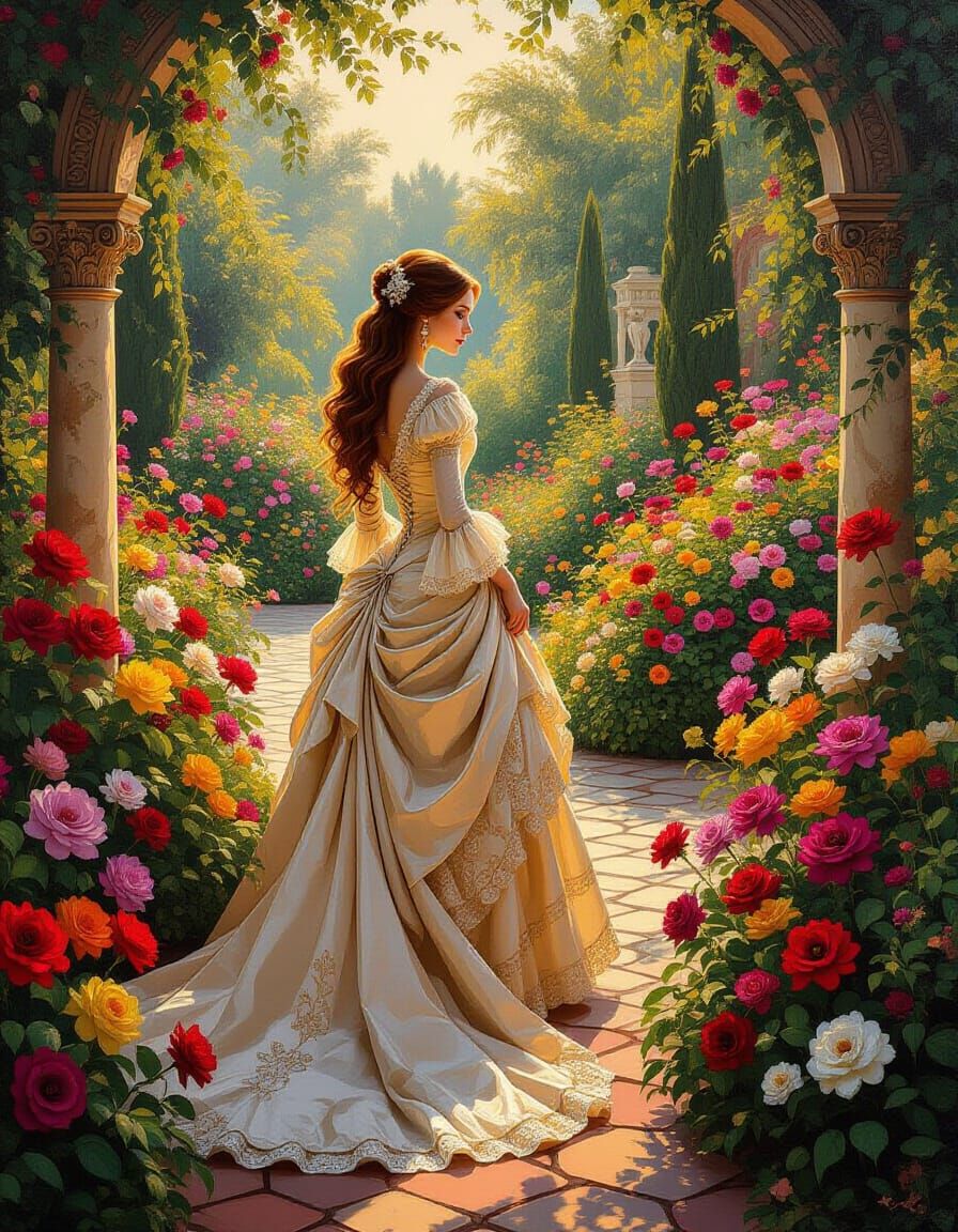 Contempling the beauty of the garden  by @Fredsart4U