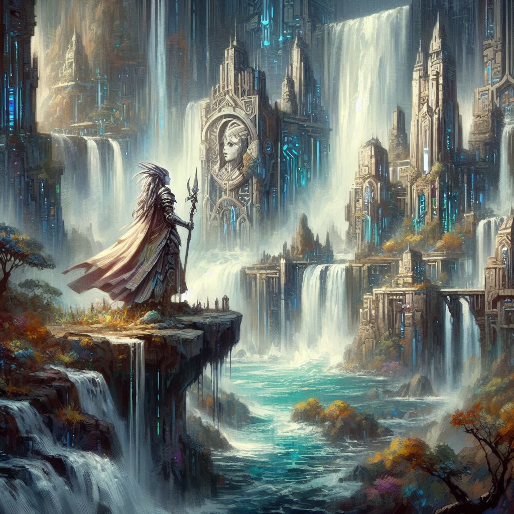 Cyberpunk Waterfalls