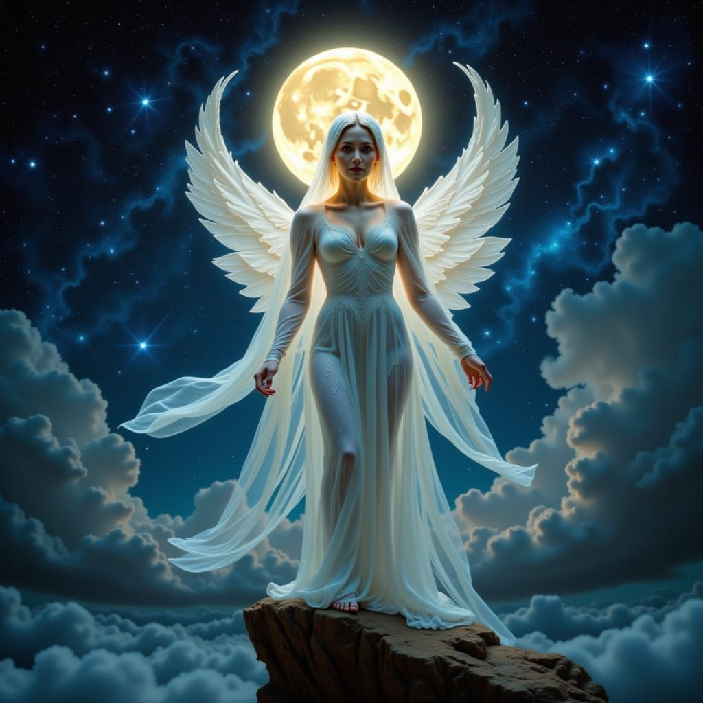 graceful ethreal goddess of the moon <lora:Goddess Essence:1.0> 