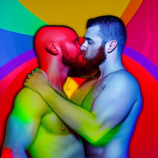 Angel Kiss A Devil Queer Pop Art Style
