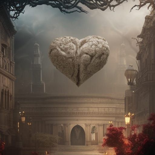 Floating eery heart