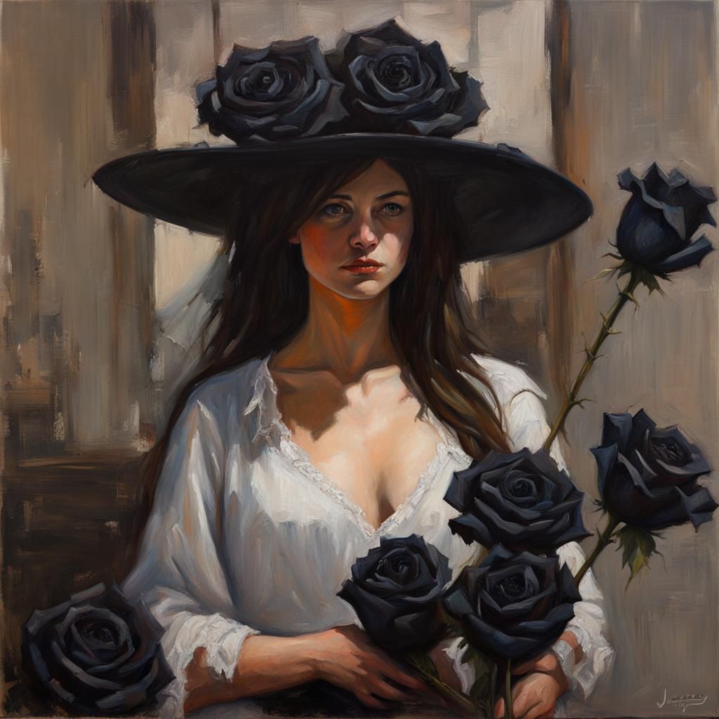 I see black roses.