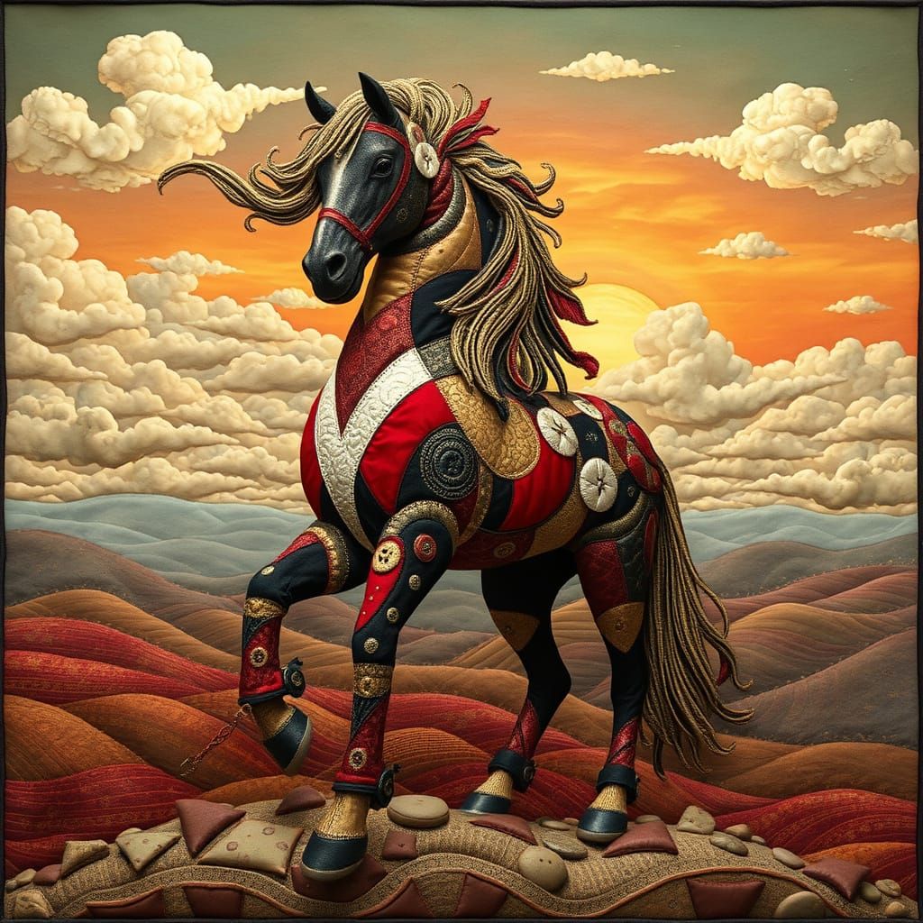 Quilted Horse  by @KaideusAkara