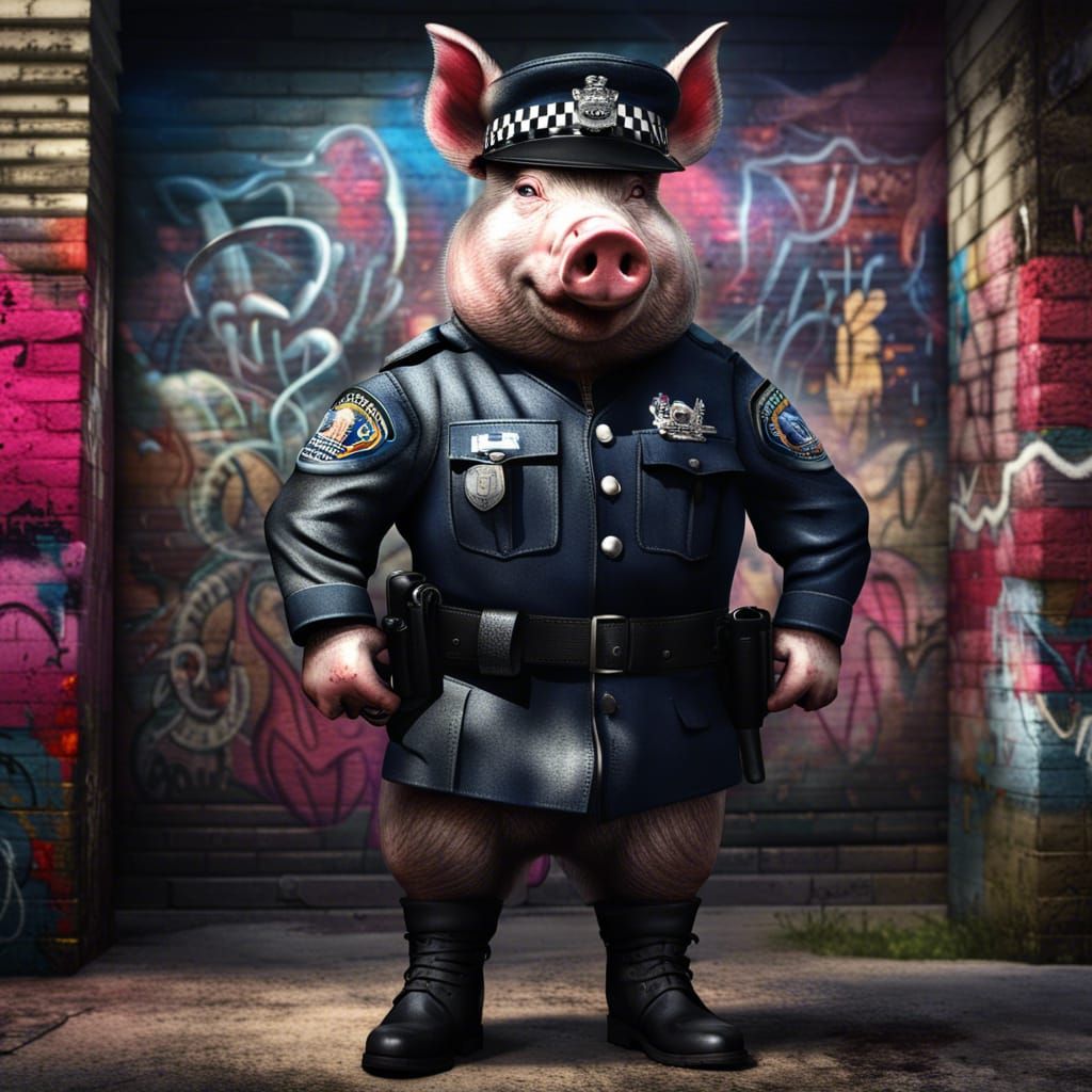 Police Pig II - AI Generated Artwork - NightCafe Creator