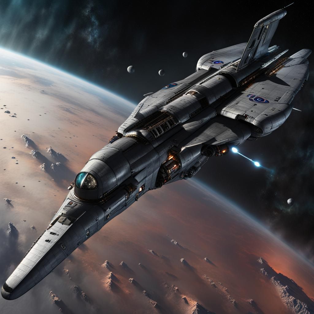 corsair space battleship in space - AI Generated Artwork - NightCafe ...