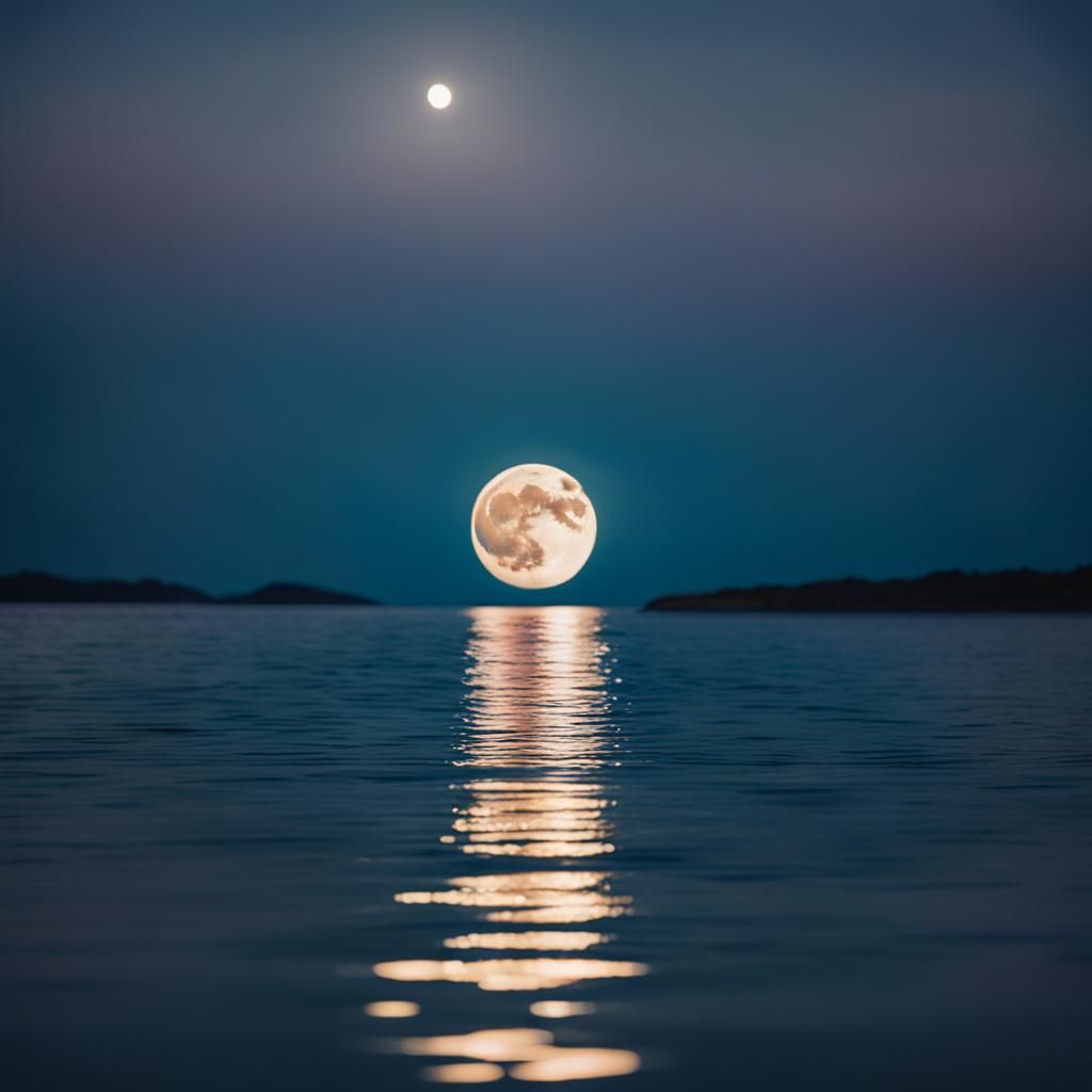 Dreamy Luminous Moonlit Water