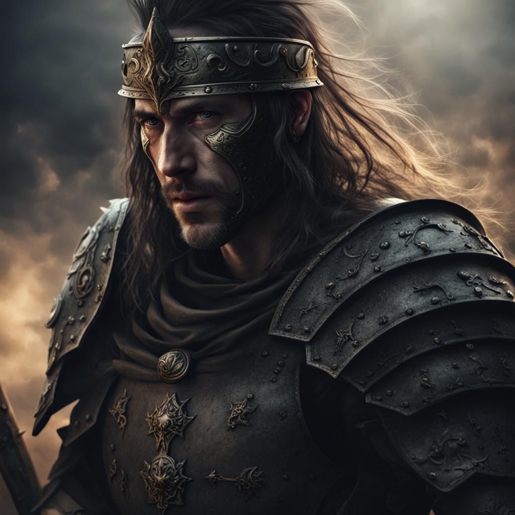 Dark Fantasy Portrait of a Lusitanian Warrior
