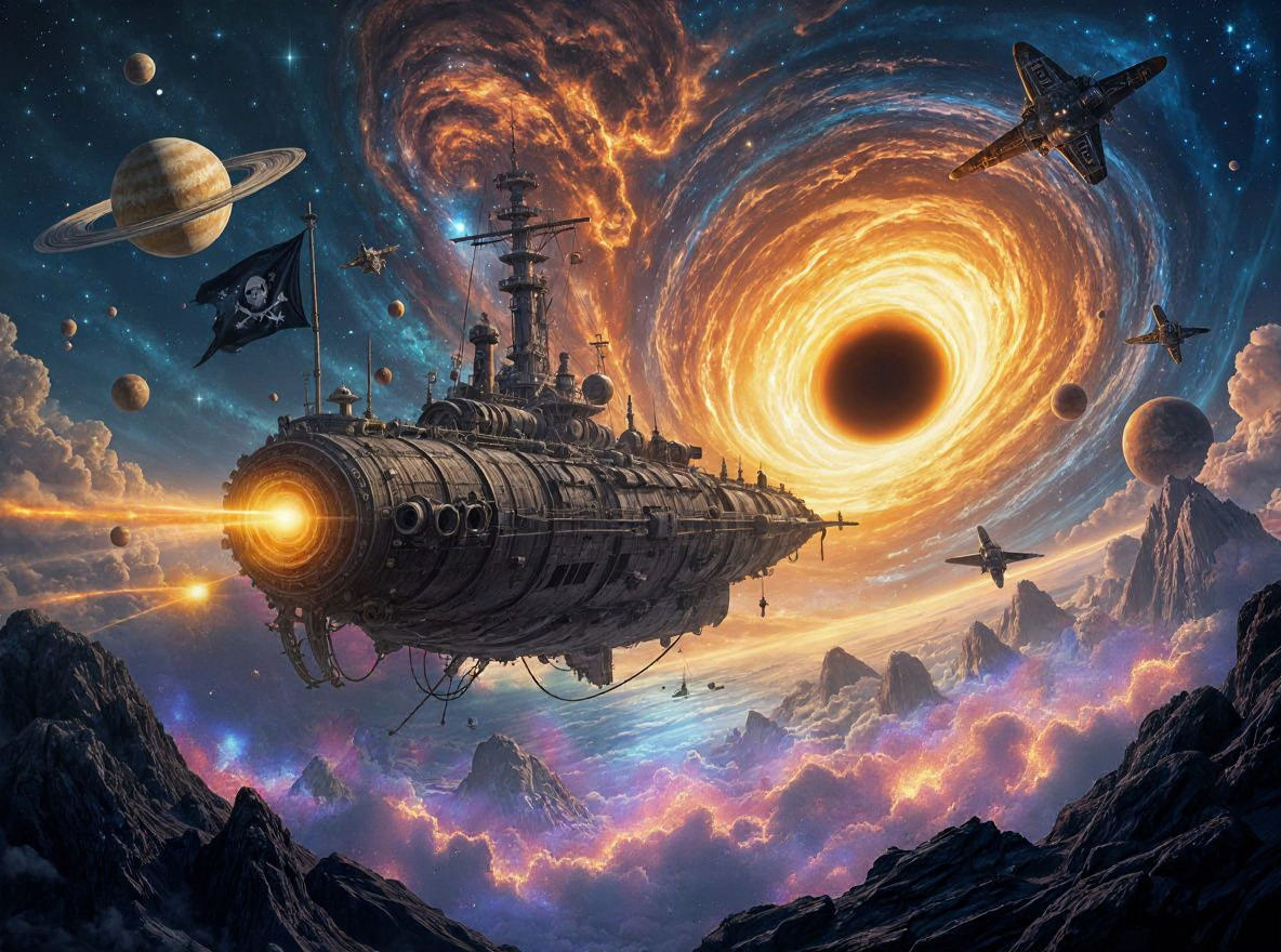 Approaching the black hole   by @Havping