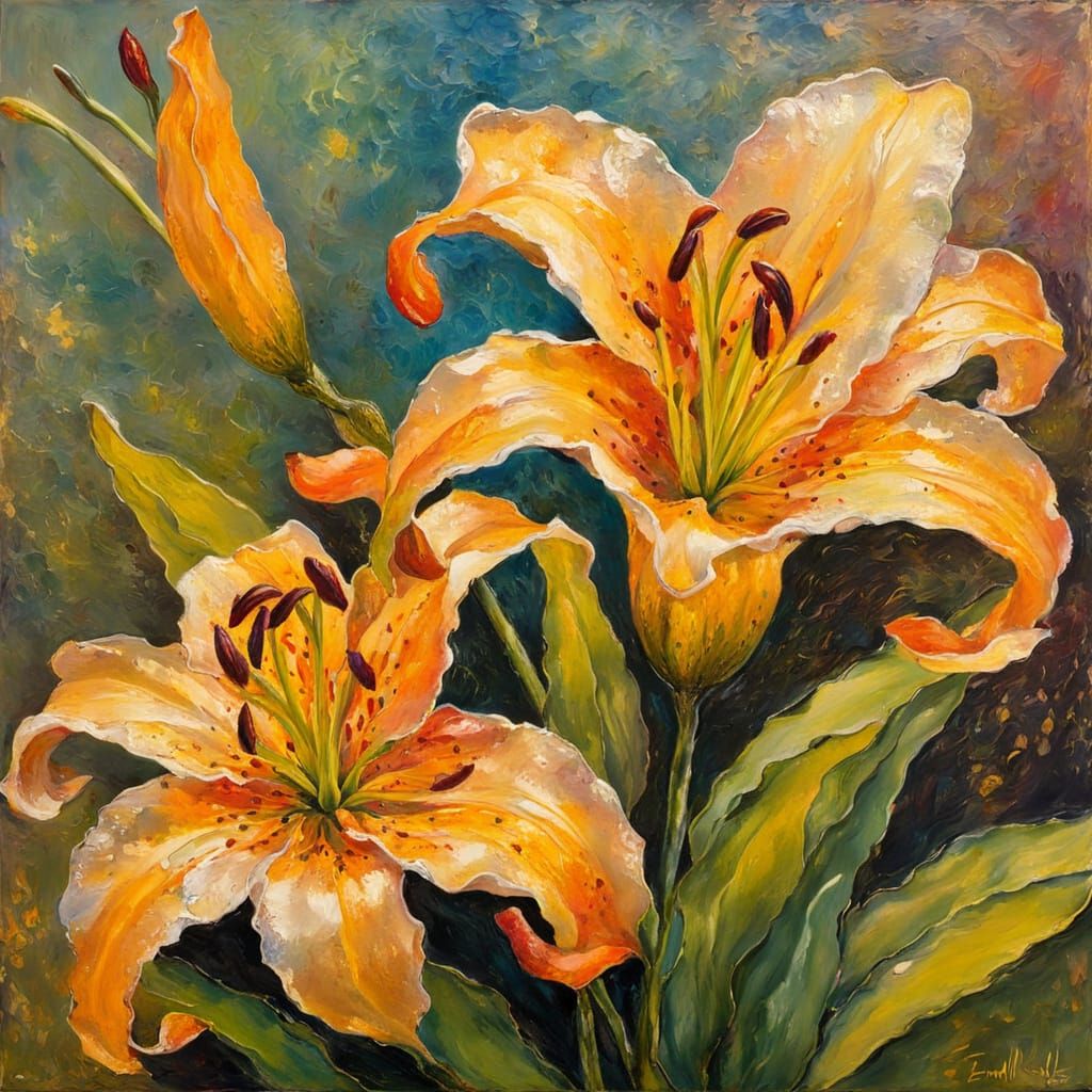 Tiger lilies  by @Gokiburi