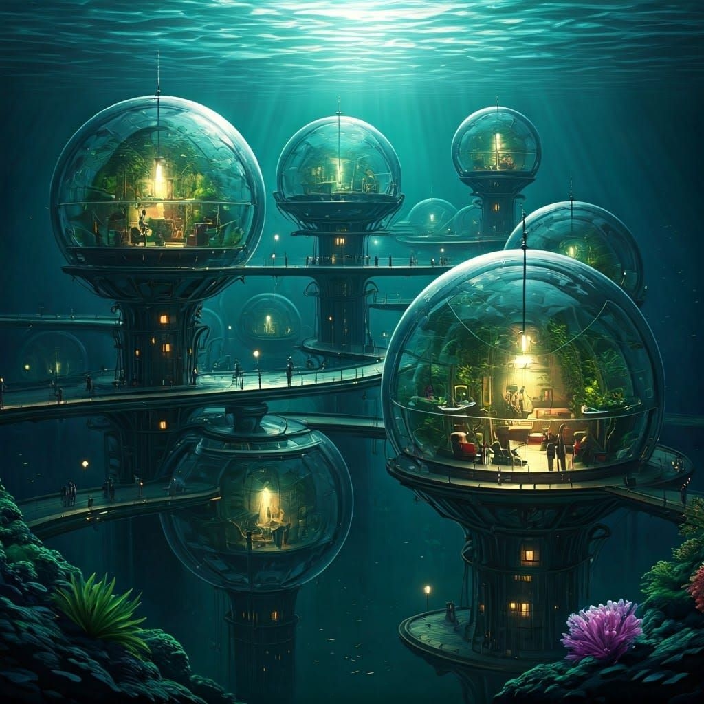 Underwater City Living  by @DJDiztorted