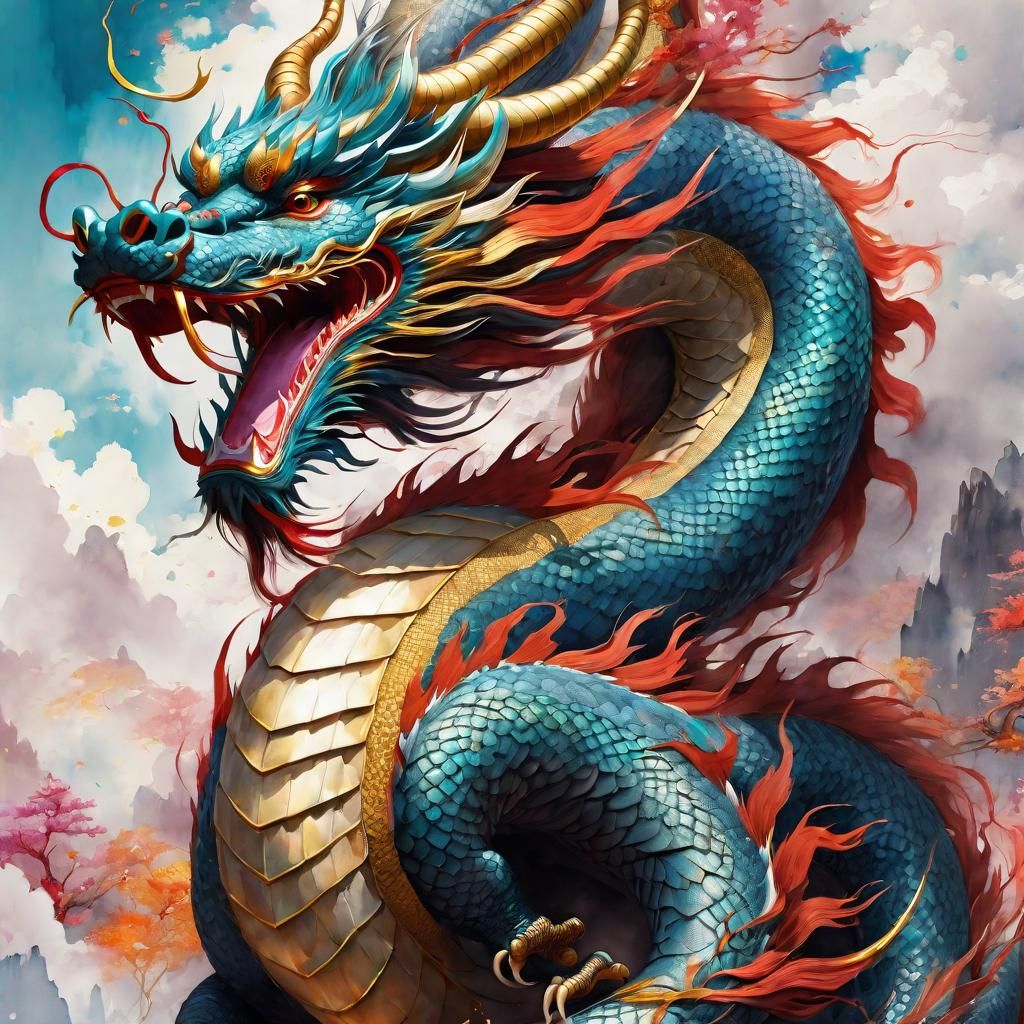 Chinese dragon #9 - AI Generated Artwork - NightCafe Creator