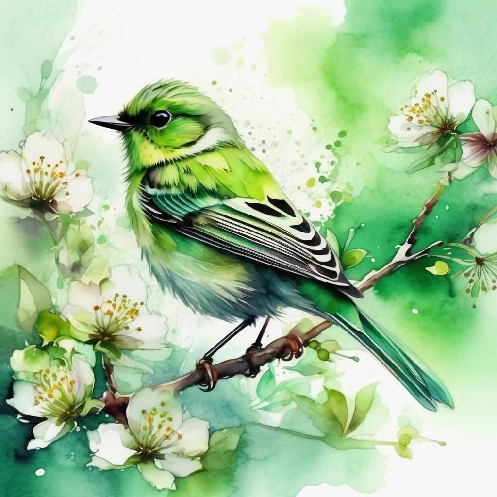 Green Birdie  by @ZenAmoreNC