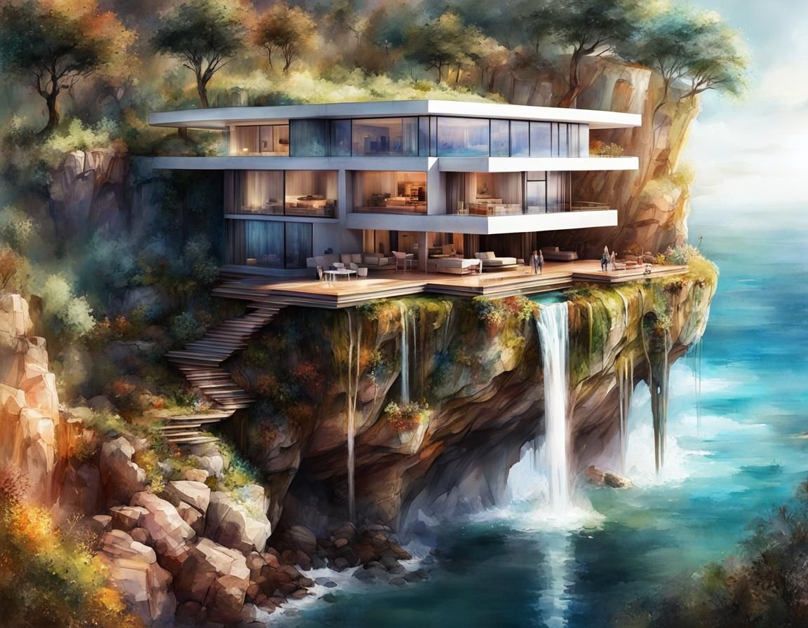 A stunning scene of an incredible impossible architecturally...