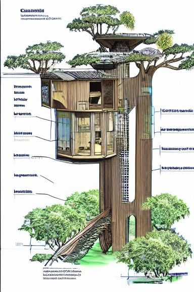 blueprints of treehouse architecture, regenerative architecture ...