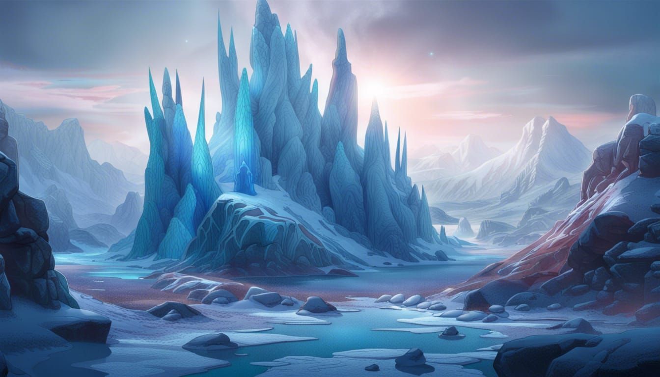 Ice land - AI Generated Artwork - NightCafe Creator