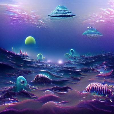 Alien ocean - AI Generated Artwork - NightCafe Creator