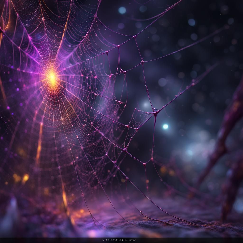 Magical spider web - AI Generated Artwork - NightCafe Creator