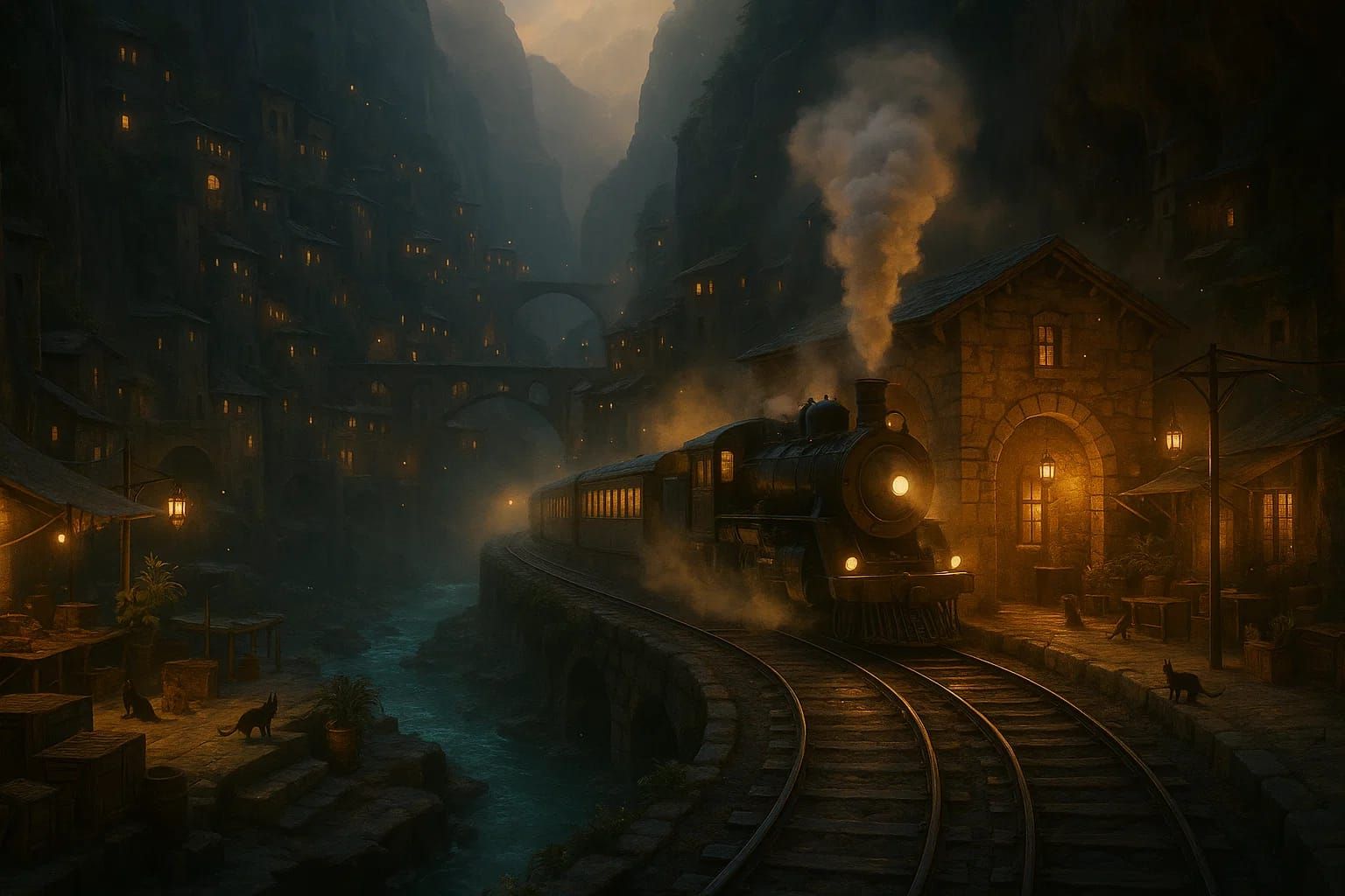 Mystical Canyon Cityscape  by @AYYS