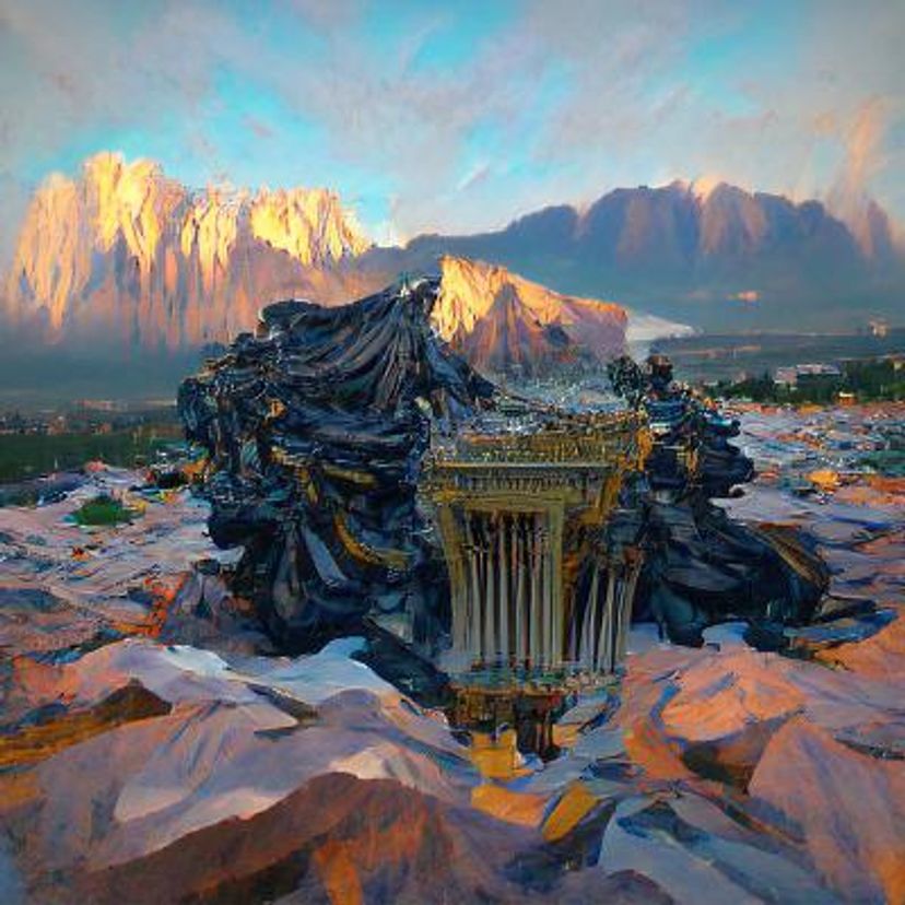 Mount Olympus at Dawn AI Generated Artwork NightCafe Creator