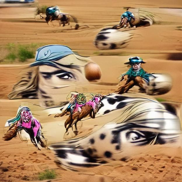 Steel Ball Run Dirty Deeds Done Dirt Cheap AI Generated Artwork