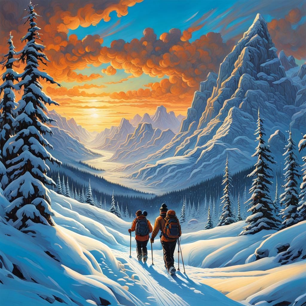 Snowshoeing  by @Grub